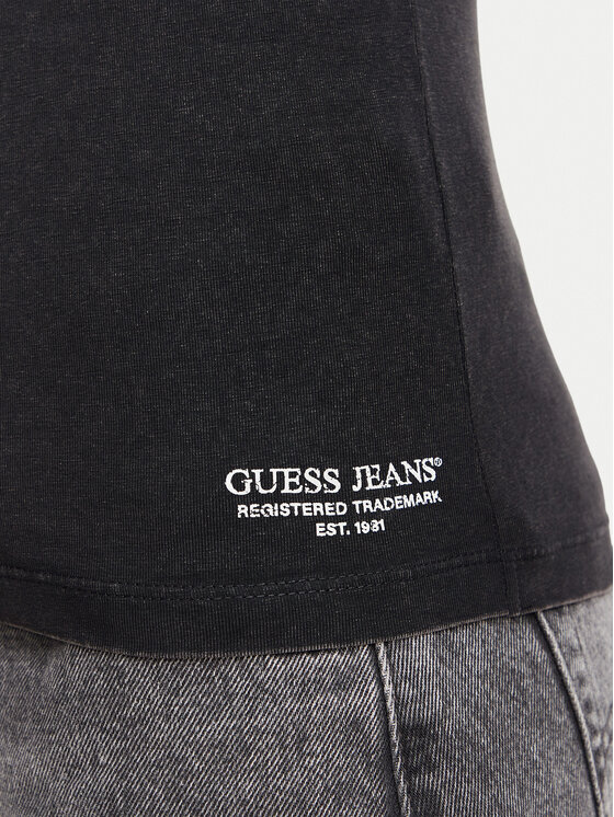 Guess Jeans Guess Jeans T-Shirt W6BI16 K5697 Czarny Regular Fit