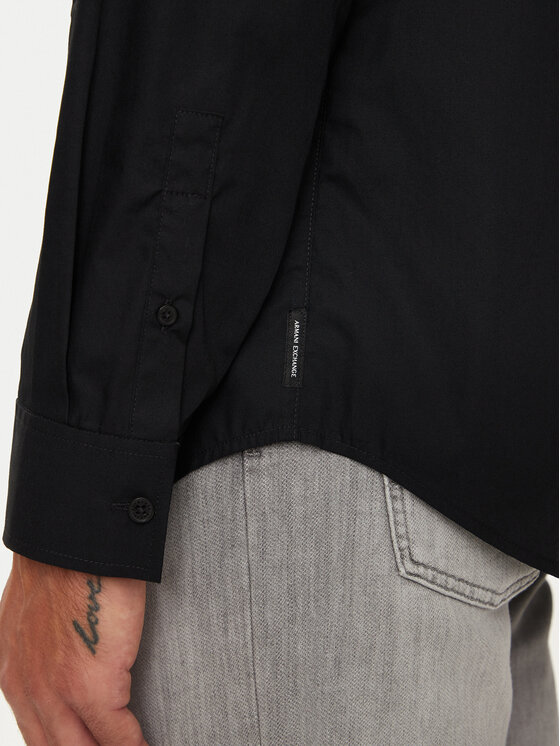 Armani Exchange Armani Exchange Košile 6DZC10 ZNXLZ 1200 Černá Slim Fit