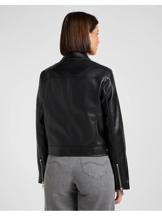 Lee Lee Kurtka przejściowa MOTO JACKET Czarny Regular Fit