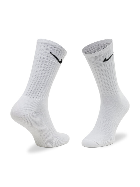 Nike Nike Set od 3 para unisex visokih čarapa SX4508-101 Bijela