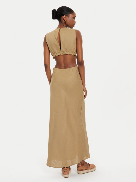 ViCOLO ViCOLO Sommerkleid Abito TB2881 Beige Regular Fit
