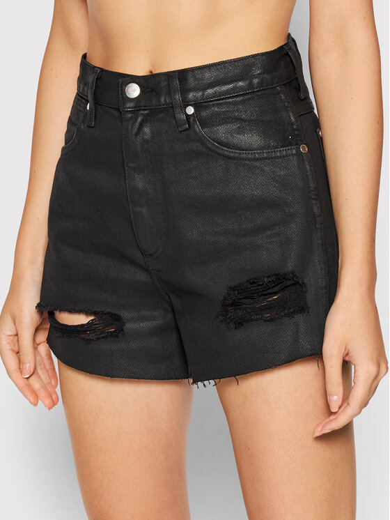 Wrangler Pantaloni scurți de blugi FENDER W25JUD448 Negru Regualr Fit