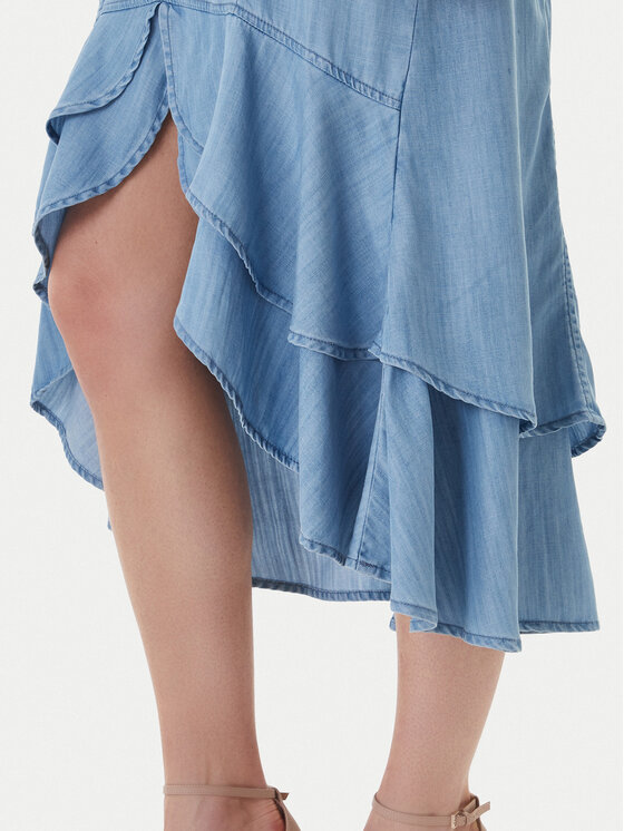 Guess Guess Дънкова рокля W6GK89 D0908 Син Slim Fit