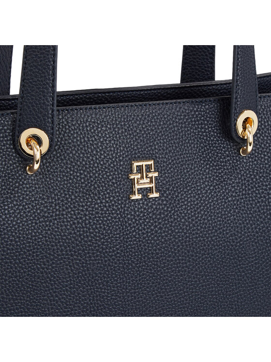 Tommy Hilfiger Tommy Hilfiger Handtasche Emblem Shopper AW0AW15178 Dunkelblau