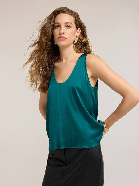 Motivi Motivi Top D012Q100623N024 Turkusowy Regular Fit