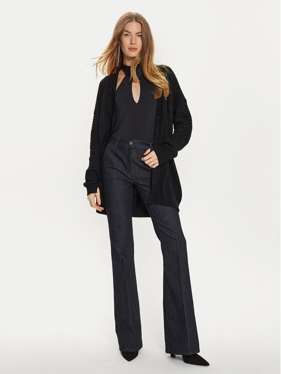 TWINSET TWINSET Pletena jopica 242TP3273 Črna Loose Fit