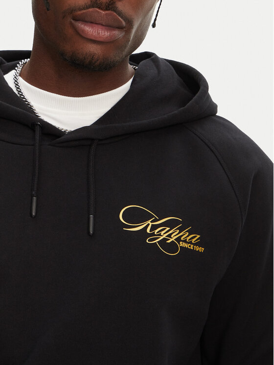 Kappa Kappa Felpa Nilufer 341T54W Nero Regular Fit