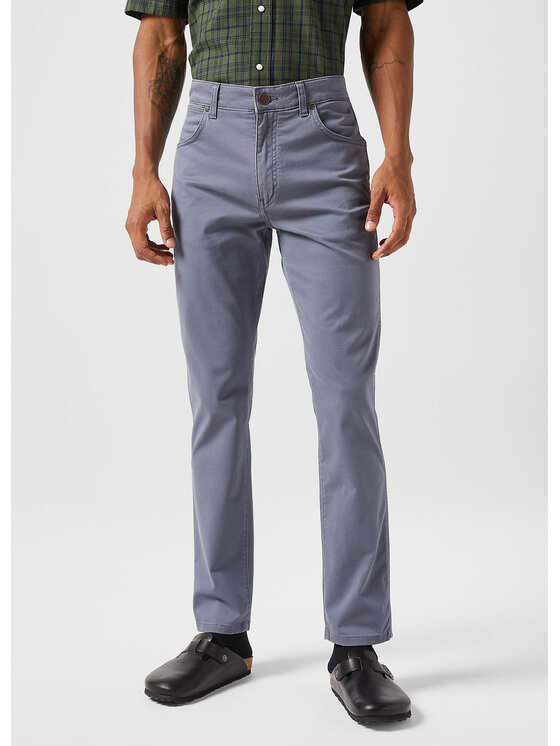 Wrangler Wrangler Spodnie materiałowe LARSTON Szary Slim Fit