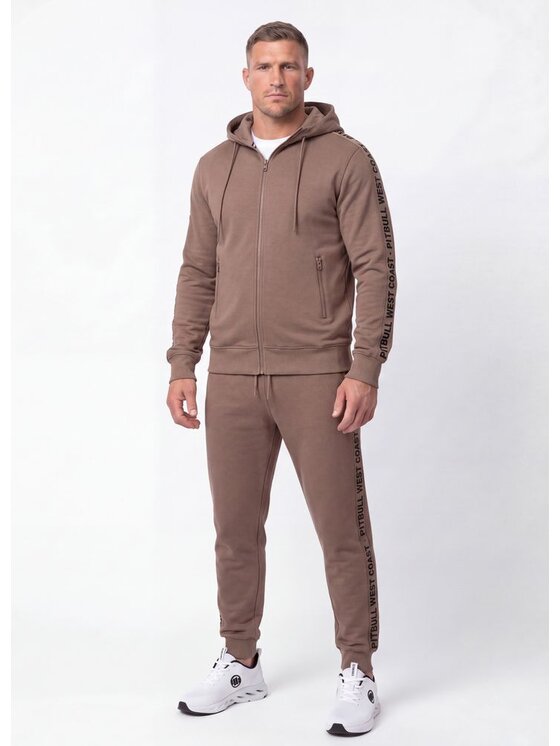 PITBULL PITBULL Bluza ARBOR TAPE Brązowy Regular Fit