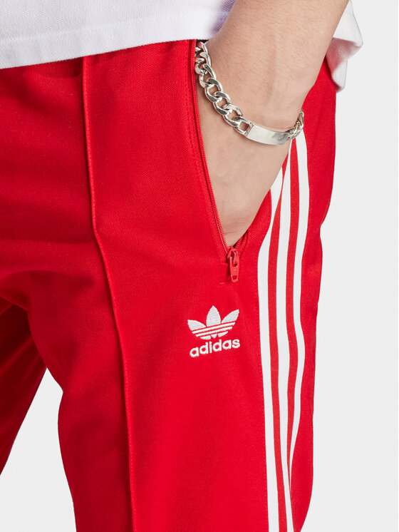 adidas Pantaloni da tuta adicolor Classics Beckenbauer IM4547 Rosso Slim Fit Modivo