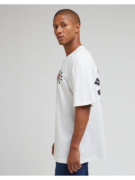 Lee Lee T-shirt LOOSE TEE Bianco Regular Fit
