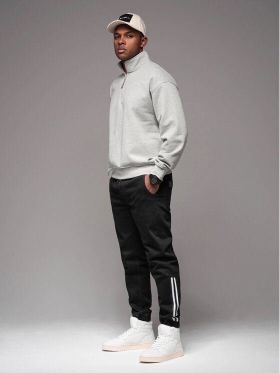 Ombre Ombre Joggery OM-PADJ-0156 Czarny Regular Fit