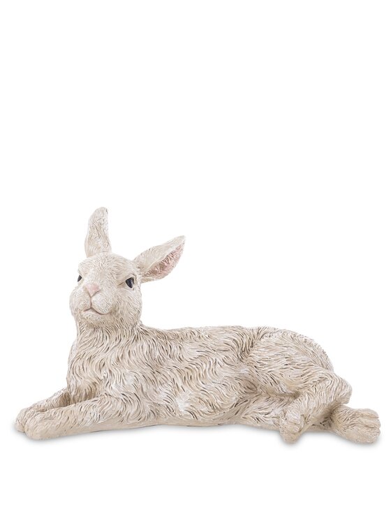 MIAhome MIAhome Figurka królik 21x34x22 cm PELUCHE leżący Biały