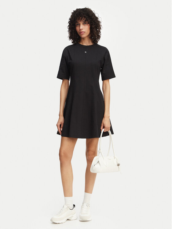 Calvin Klein Jeans Calvin Klein Jeans Ежедневна рокля LV047F229G Черен Regular Fit