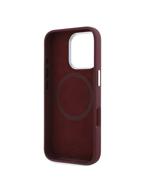 Lacoste Lacoste Etui na telefon Silicone Croco Logo Srebrny