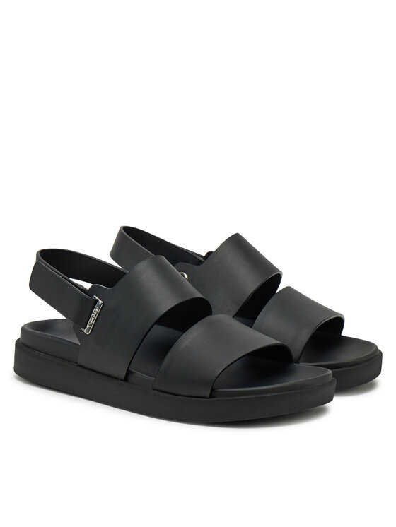 Calvin Klein Calvin Klein Sandale Flat Adj Sandal Eyelet HW0HW02488 Crna
