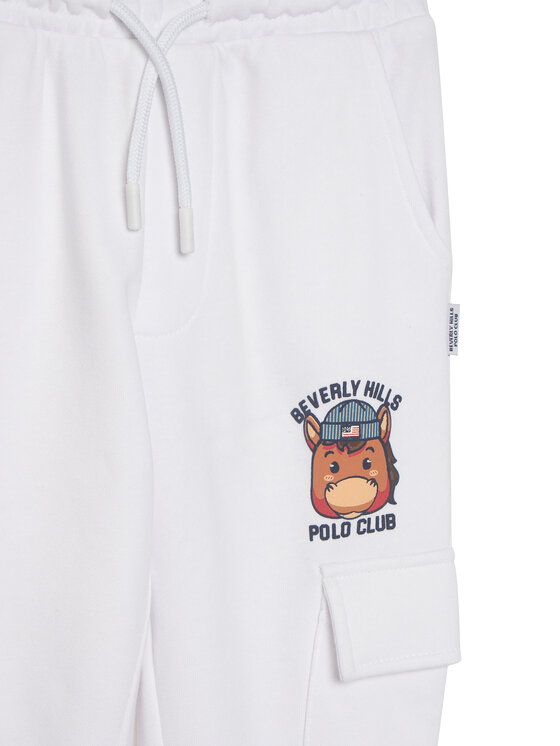 Beverly Hills Polo Club Beverly Hills Polo Club Spodnie dresowe P-SS26B-TF0136 Biały Regular Fit