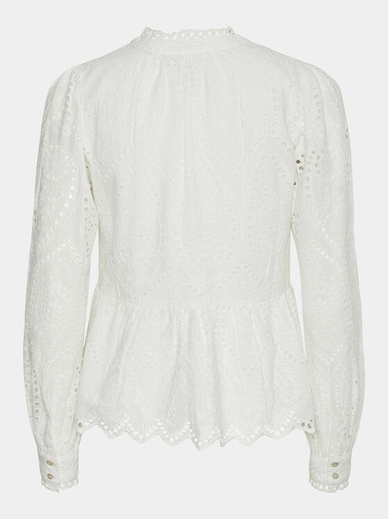 YAS YAS Bluzka Holi 26026822 Biały Regular Fit