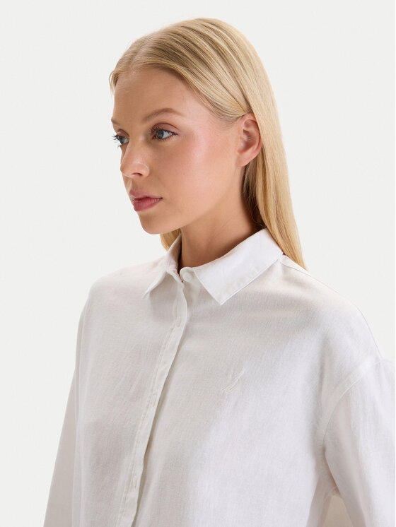 Nautica Nautica Cămașă W126-NALST-1019- 01X Alb Regular Fit