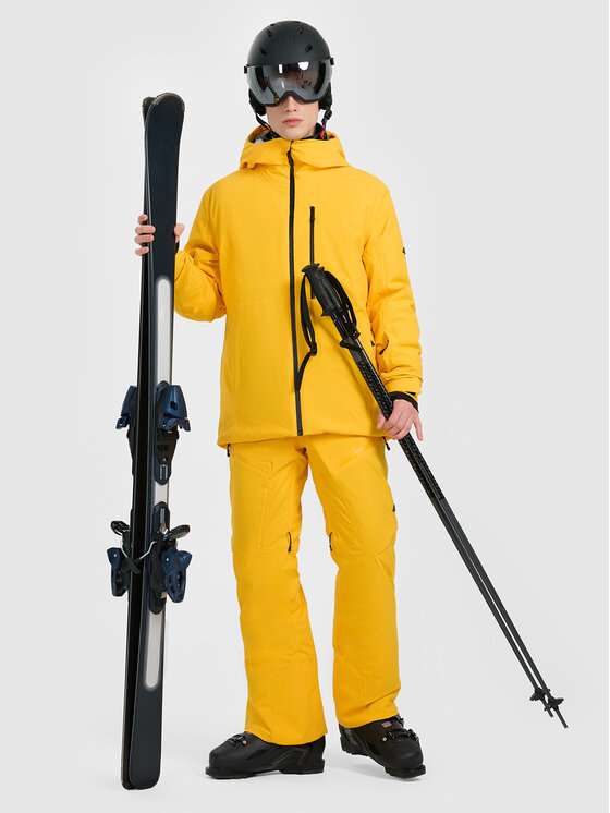 4F 4F Kurtka narciarska SKI PERFORMANCE Żółty Regular Fit