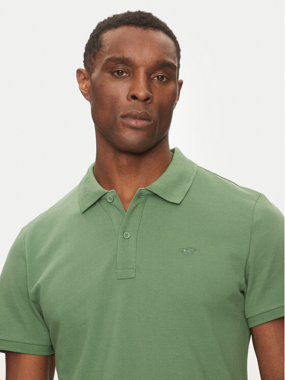 Mustang Mustang Polo majica Pierre 1016295 Zelena Slim Fit