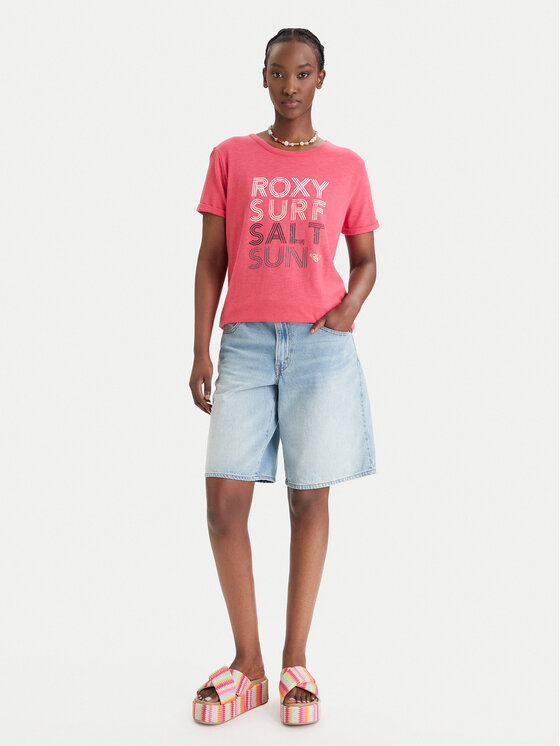 Roxy Roxy T-Shirt ERJZT06024 Różowy Regular Fit