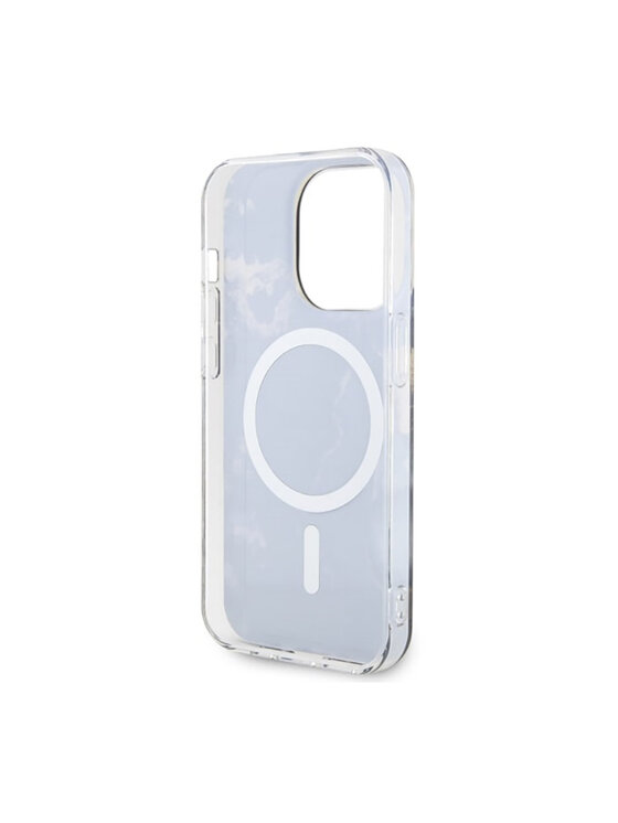 Guess Guess Etui na telefon olden Marble MagSafe Czarny