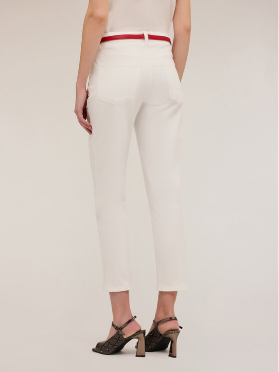 Motivi Motivi Pantaloni di tessuto P739Q003911N011 Bianco Regular Fit