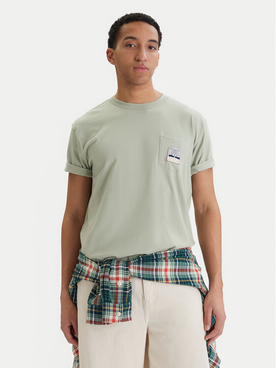 RVCA RVCA Póló Palmcrest EVYZT00275 Zöld Relaxed Fit