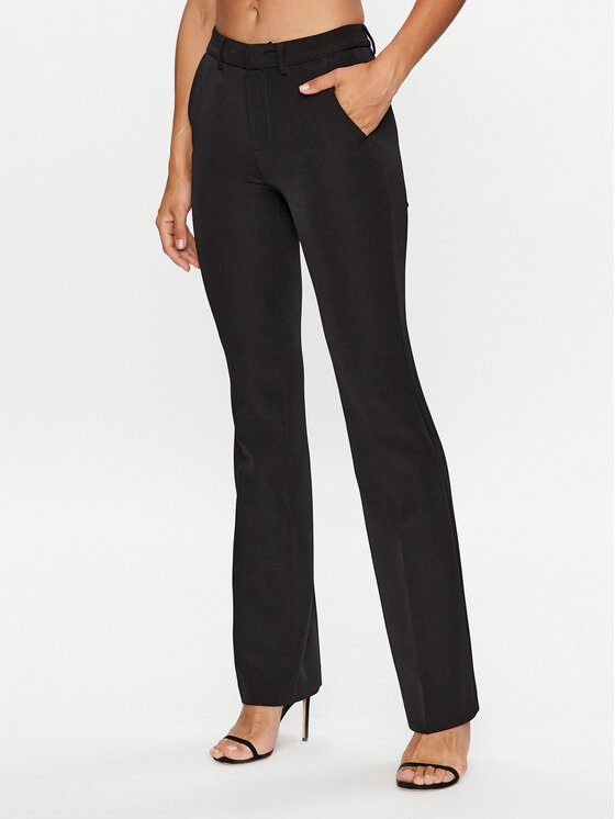 Liu Jo Liu Jo Kalhoty z materiálu MF3282 T7896 Černá Regular Fit