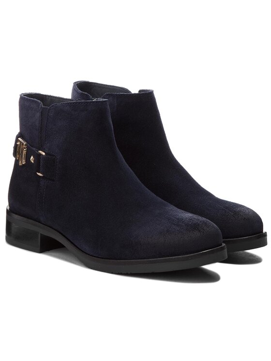 Tommy hilfiger th on sale buckle suede bootie