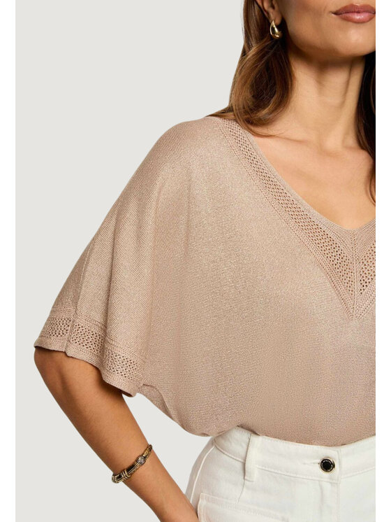Morgan De Toi Morgan De Toi Maglione 241-MCHRIS Beige Short Fit