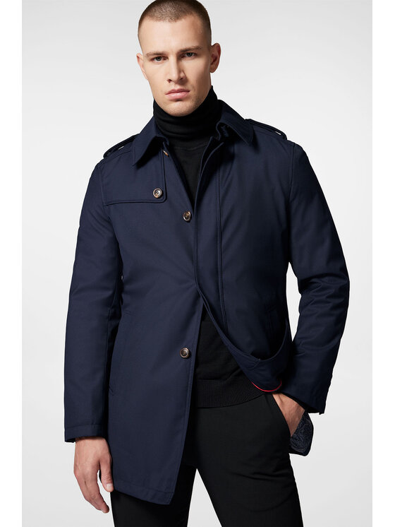Próchnik Próchnik Płaszcz przejściowy PM1 PC131223000001 Granatowy Regular Fit