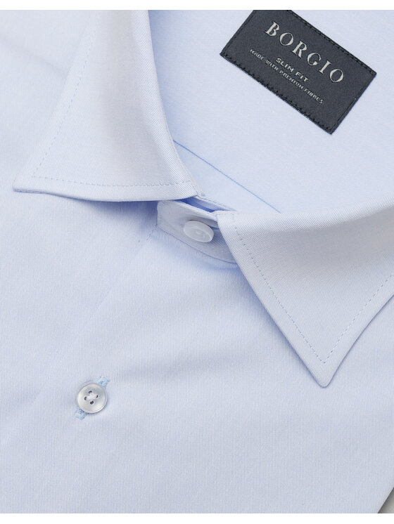 Borgio Borgio Koszula canosa Niebieski Slim Fit