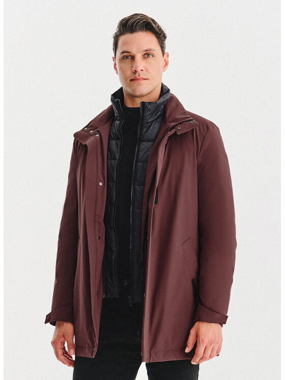 Pako Lorente Pako Lorente Kurtka puchowa P25WP-5X-007 Bordowy Classic Fit