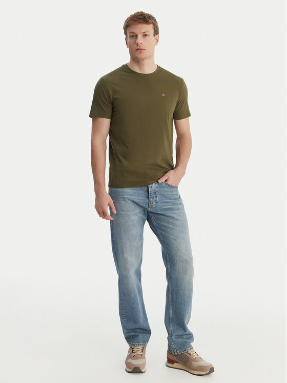 Napapijri Napapijri T-shirt Salis NP0A4H8D Zelena Regular Fit