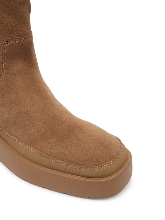 Calvin Klein Calvin Klein Śniegowce Flatform Mid Boot Suede Wl HW0HW03181 Beżowy
