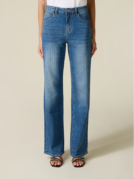 Oltre Oltre Jeans P416R009367N024 Blu Regular Fit