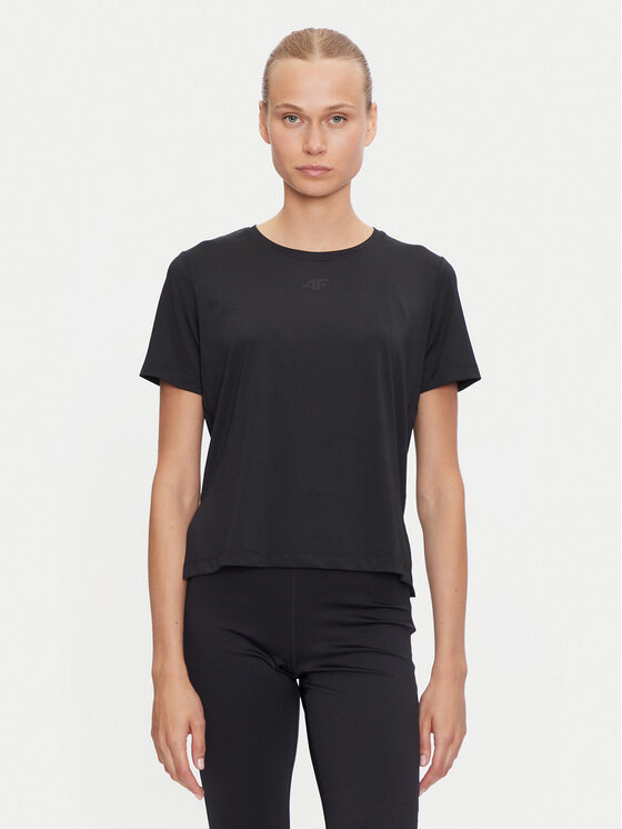 4F Funkčné tričko 4FWAW24TFTSF1012 Čierna Loose Fit