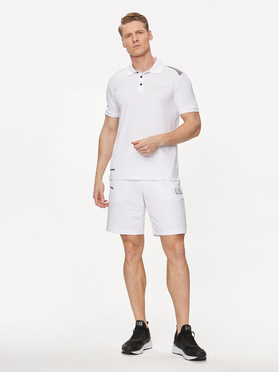 EA7 Emporio Armani EA7 Emporio Armani Spordišortsid 3DPS66 PJLIZ 1100 Valge Regular Fit
