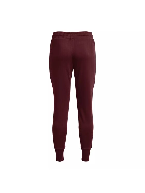 Under Armour Under Armour Legginsy Rival Fleece Joggers Bordowy Regular Fit