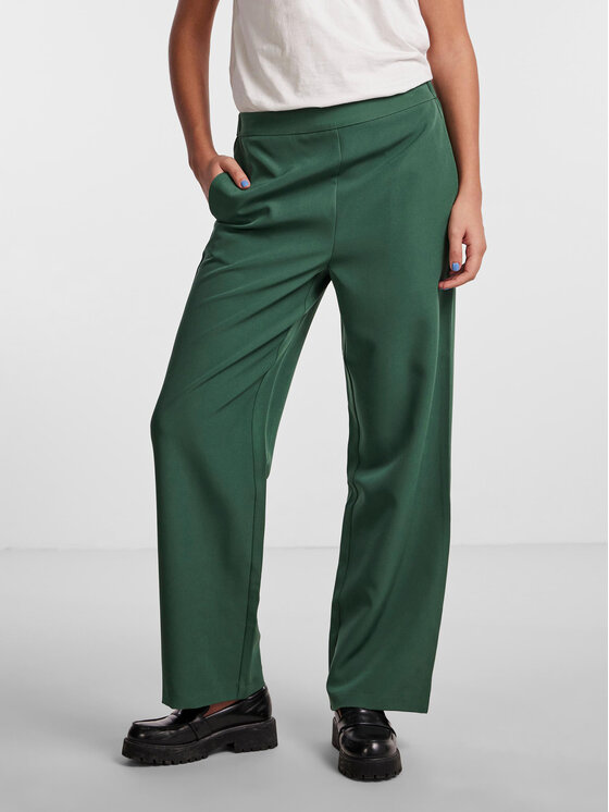 Pieces Pantaloni di tessuto Bossy 17140744 Verde Loose Fit, taglia : L_30