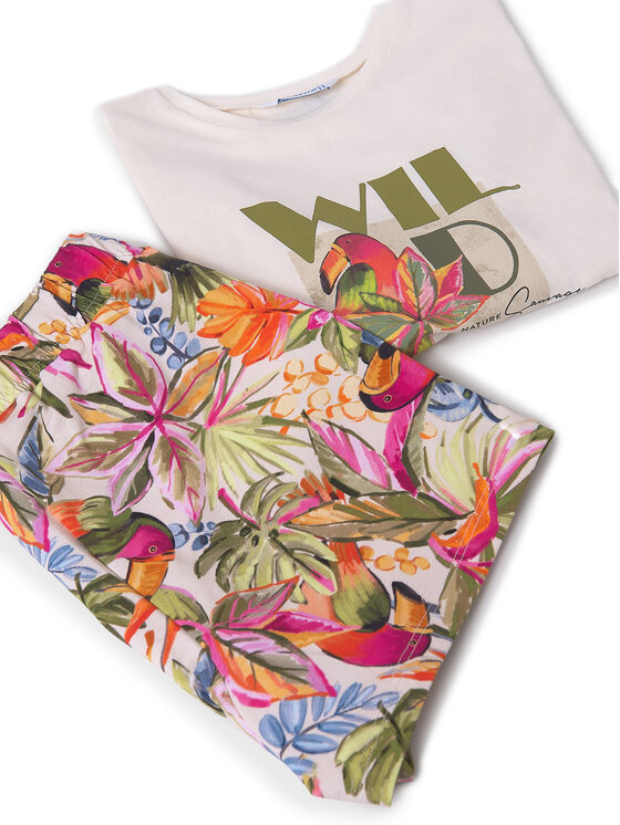 Mayoral Mayoral Komplet t-shirt i spodenki 6221 Kolorowy Regular Fit