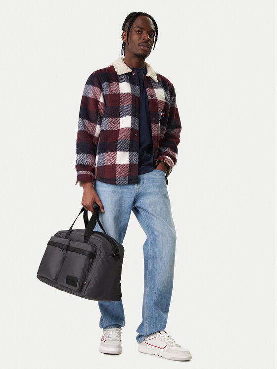 Tommy Hilfiger Geantă de weekend Th Repreve Duffle AM0AM14008 Gri