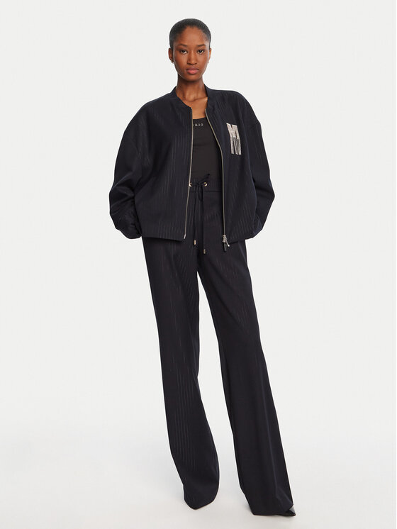 LOLA CASADEMUNT LOLA CASADEMUNT Pantaloni di tessuto MF2514001 Blu scuro Wide Leg