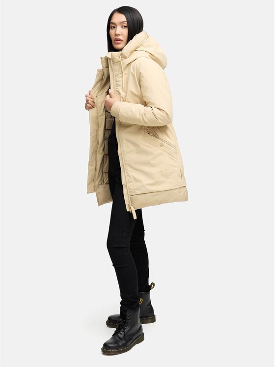 Navahoo Navahoo Kurtka zimowa Winterprinzessin Beżowy Regular Fit
