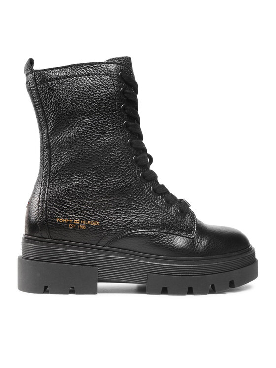 tommy hilfiger monochromatic lace up boot