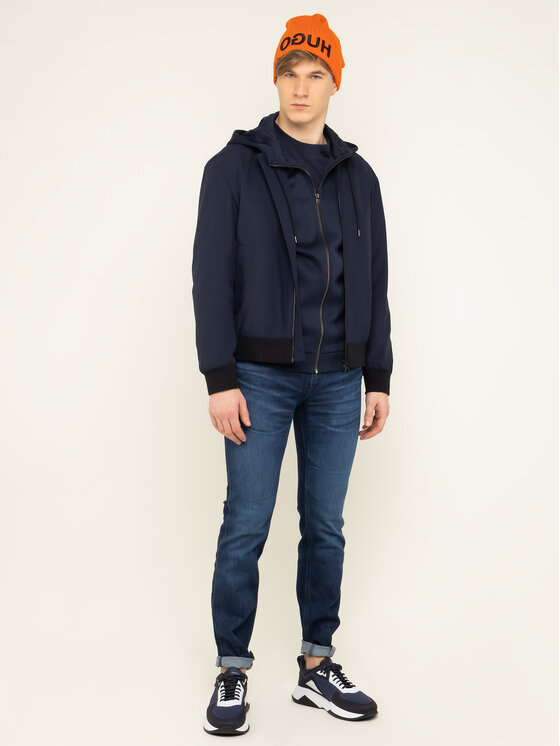HUGO Hugo Tričko Dauber 50421646 Tmavomodrá Regular Fit