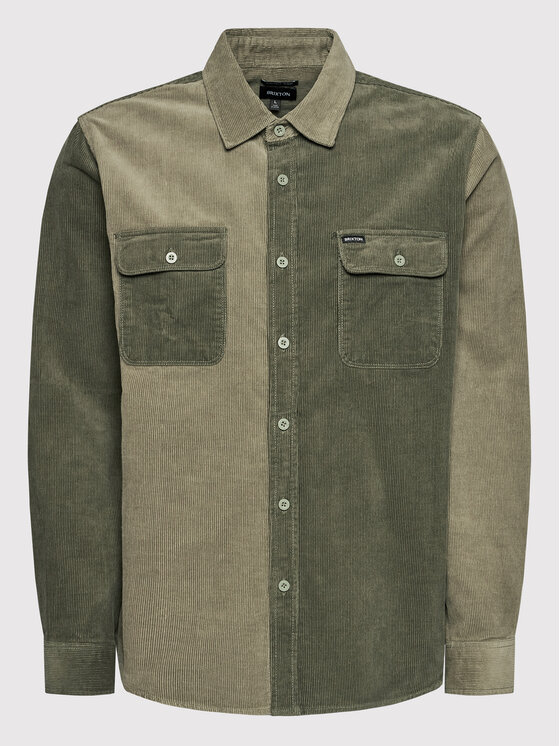 Brixton Brixton Hemd Bowery Corduroy 01264 Grün Standard Fit