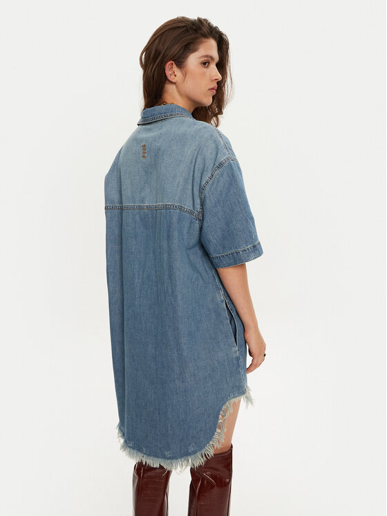 One Teaspoon One Teaspoon Sukienka jeansowa 26541 Niebieski Relaxed Fit
